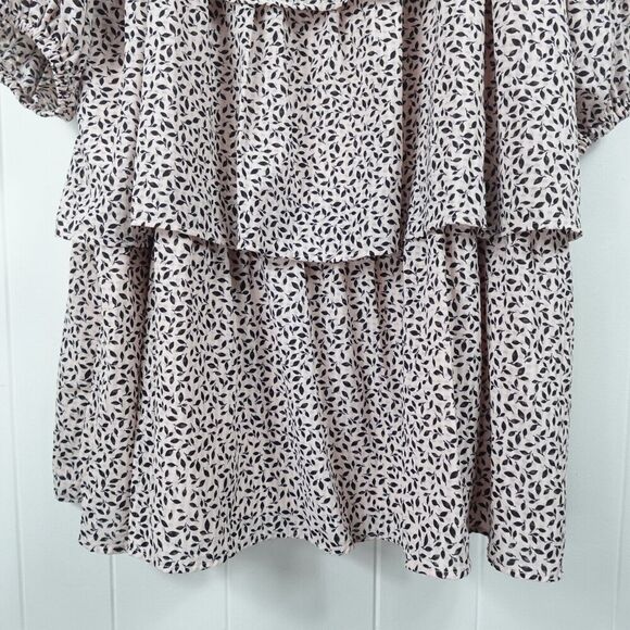 Who What Wear Womens Tiered Square Neck Dress Botanical Print XX-Large - Picture 8 of 12